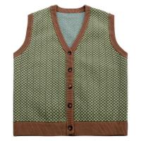 Knitted sweater vest 2021 trend loose V-Neck Sweater Cardiga针织毛衣马甲2021潮流宽松V领毛衣开衫背心初秋港风坎肩外套童心ジ未泯