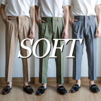 BARON SOFT PANTS กางเกงออกงาน ทางการ กระบอกเล็กเอวสูง กางเกงผู้ชาย