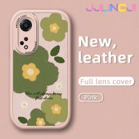 Jlingji เคสสำหรับ OPPO A98 5G A1 5G F23 5G เคสแฟชั่นลายดอกไม้บางดีไซน์ใหม่นุ่มหนังซิลิกาเคสโทรศัพท์เจลฝาปิดเลนส์เต็มเคสกันกระแทกกล้องกันกระแทก