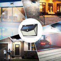 NICLUX Solar LED Light Outdoor Waterproof IP65 Outdoor Lighting 208 LED Motion Sensor Street Light Outdoor Wall Light For Garden