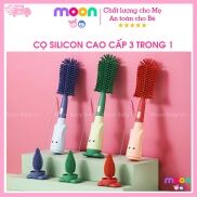 3 Trong 1 Bộ Cọ Rửa Bình Sữa Silicon Cao Cấp Xoay 360 Độ - MoonBabyVn