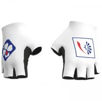 2021 Groupama Fdj Team One Pair Sports Half Finger Cycling Jersey Gloves MTB Road Mountain Bike Bicycle Gel Gloves