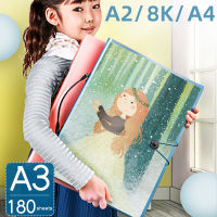 A3 8k Storage Picture Album Folder File Folder Storage Organizer Childrens Art Drawing Paper Preservation Office Supplies