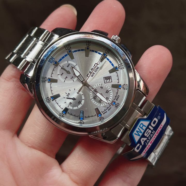 watchhiend-นาฬิกาข้อมือผู้ชาย-คาสิโอ-หน้าปัดขนาด-43มม-มีวันที่-สายคลิปลอค-พร้อมกล่องคาสิโอ้ฟรีค่ะ-ส่งเร็ว