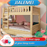 Giường tầng gỗ mộc giường đôi cao thấp trẻ em người lớn căn hộ nhỏ thumbnail