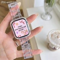 Clear Band Case for Apple Watch 8 7 6 SE Ultra 5 4 3 Transparent silicone Strap for iwatch Bracelet 49mm 44mm 42MM 41MM 45MM