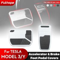 Futhope แผ่นรองที่เหยียบรถยนต์สำหรับ Tesla รุ่น3 Y 2021-2023คันเร่งเบรคพลังงานกีฬา Futhope รถ Pemodel