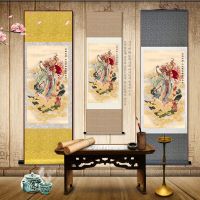 (customized) Nine days Xuannu empress portrait silk scroll hanging painting Wuji Yuanjun frameless decorative painting