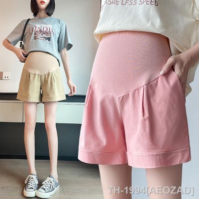 ♦ Shorts de barriga elástica respirável para mulheres grávidas roupa casual maternidade encaixe solto reto verão 3XL 2859