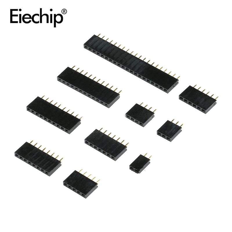 10PCS NEW Male & Female 40pin 2.54mm Header Socket Row Strip PCB Connector Cool 