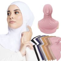 jjhModal Cotton Muslim Women Jersey Headscarf Hijab Underscarf Ninja Hats Head Cover Turban Inner Bonnet Cap Arab Accessories 817