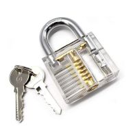 【hot】 Locksmith Transparent View Practice Locks Pick Visible Cutaway Padlock Hasps Training Hardware