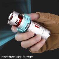 2023❂❈☼ Finger Gyroscope flashlight XPG LED Flashlight USB Rechargeable Waterproof Torch Built In Battery Portable Camping Lighting