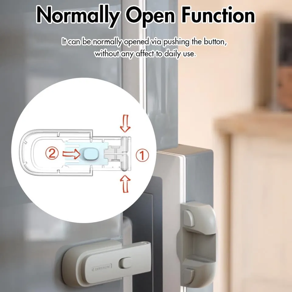 SERENITY 1 Pcs Kids Safety Care Freezer Lock Child Safety Fridge lock  Single-Door Refrigerator Door Stopper Baby Protection