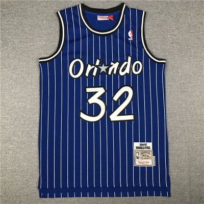 Most Popular 2021-22 เสื้อบาสเกตบอลเอ็นบีเอ 【3 สี】เสื้อ NBA Orlando Magic No.32 Oneal สีน้ำเงินลาย ขาว เสื้อบาสเก็ตบอลสีดำ