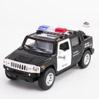 ProudNada Toys ของเล่นเด็กโมเดลเหล็กรถตำรวจ KINSMART 2005 Hummer H2 SUT(Police)