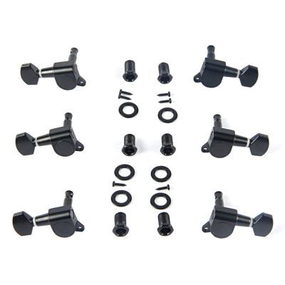 ₪ Guitar accessories 6 Pieces Black Sealed electric Tuning Pegs Tuner Machine Head 3R 3L / acoustic guitar