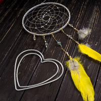 FICUESTORE【New】 6 ชิ้น Dream Catcher กรอบ Windchime แหวนโลหะ Crafting แหวนแหวนโลหะสำหรับ DIY