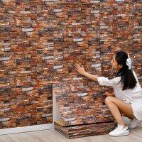 70cm*1m Self-adhesive 3D Wall Stickers of Brick Wall Stickers for Childrens Room Warm Bedroom Vinyl Flooring