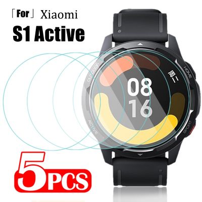Clear Tempered Glass Protective Films For Xiaomi Watch S1 Active Smartwatch Anti-scratch HD Screen Protectors Film Accessories Nails  Screws Fasteners