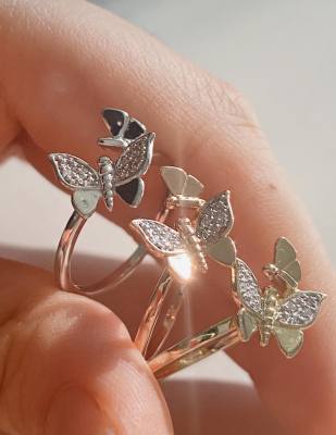 Gails RFK490 Butterfly Ring แหวนผีเสื้อ