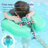 Mambobaby Baby Float With Canopy Crotch Strap Inflatable-Free Solid Core สระว่ายน้ำเด็กอุปกรณ์เสริมเด็กวัยหัดเดินของเล่นน้ำ Bathroom