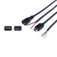 2Pin 4Pin Micro USB ชาย/หญิงเพื่อเปิดสายเคเบิล USB 2 Core สายชาร์จ-fcvvgbngfnfgnfgg