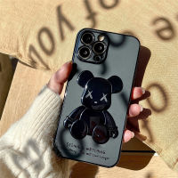 Tide brand Matte Phone Case for iphone 13promax 13pro 13 12 12pro 12promax New cool creative violent bear series mobile phone case 11 11pro 11promax x xr xsmax 3D bear pattern cute protective case for 7+ 8+ 7plus 8 High-quality drop-resistant soft shell
