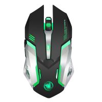 HXSJ M10 Wireless Gaming Mouse 2400dpi Rechargeable 7 color Backlight Breathing Comfort Gamer Mice for Computer Desktop Laptop