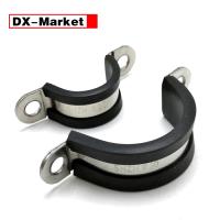 【CW】 【20mm Width】6mm-100mm 304 Stainless Steel Saddle Clamp Cable ClipRubber Hose Clamps C003