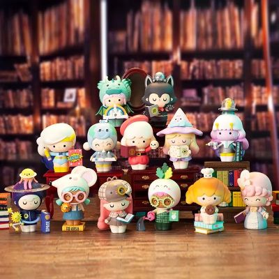 POP MART MOMIJI ร้านหนังสือชุดหุ่นตุ๊กตาหุ่น Kawaii สาวศิลปะของเล่นน่ารักรูปสร้างสรรค์ของขวัญตกแต่งบ้านเครื่องประดับ