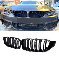 Car Front Bumper Grille Racing Grill For BMW 4 Series F32 F33 F36 M3 F80 M4 F82 12-18 Dual-Slat Glossy Black Grilles Accessories