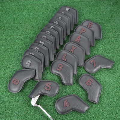 ▬✺✒ 11Pcs Universal PU กันน้ำ Golf Iron Headcover ชุดป้องกัน8.5x16.5 ซม. กีฬากลางแจ้ง Golf Club Head Covers Protector