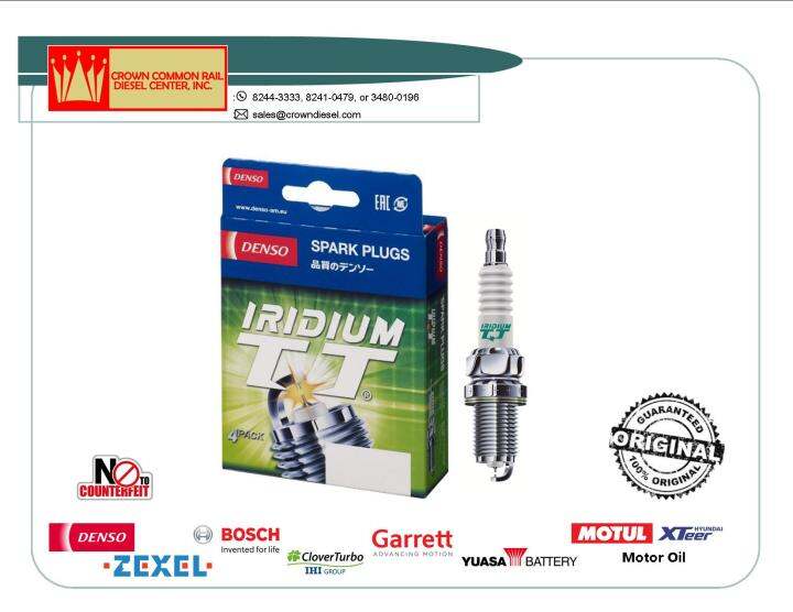 DENSO IRIDIUM TT Spark Plug IK20TT (4's) Set | Lazada PH