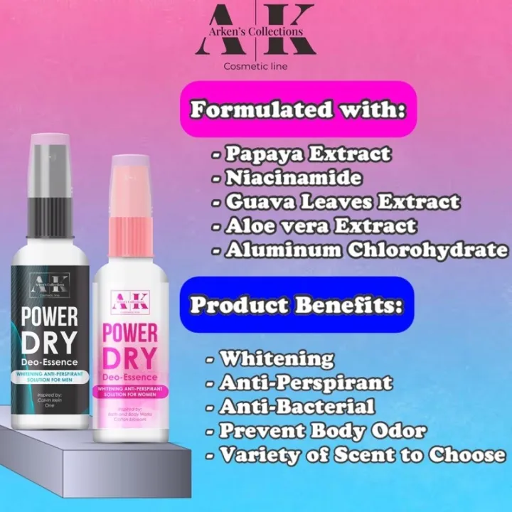 Power Dry Whitening Antiperspirant Deodorant Spray by Arkens Collection