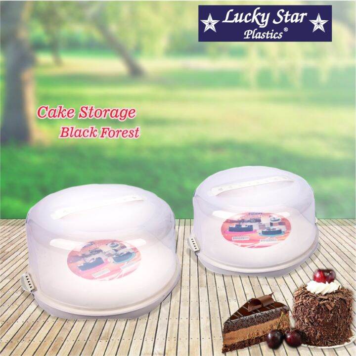 Tempat Kue Tar Tempat Roti Tutup Plastik Ukuran L Merek Lucky Star ...