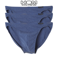 HOM (ออฮ์ม)  รุ่น 401486-1160 packs 3 กางเกงในชาย Micro ขอบขาเว้าสูงเพิ่มอิสระในการเคลื่อนไหว ผ้า Cotton ผิวสัมผัสนุ่มด้วยเส้นใยธรรมชาติ