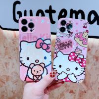 เคสลายการ์ตูน Hello Kitty,เคสโทรศัพท์ไฟรูปหัวใจสีฟ้าลายการ์ตูนน่ารักสำหรับ iPhone 14 Pro 14เคสหลังโทรศัพท์แบบนิ่มกันกระแทกสำหรับ iPhone 13 Pro Max 13 Hello Kitty Cover เคสโทรศัพท์สำหรับ12 Pro Max 12เคส11 XS XR X 8 7 Plus Se เคสห่อหุ้ม