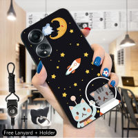 เคส PMP OPPO A58 4G สำหรับ Oppo A58 4G,สายคล้องแหวนใส่นิ้วหมีน่ารักรูปช้างหมี Meow Star เคสโทรศัพท์ดีไซน์สัตว์การ์ตูนผู้หญิงและเด็กชายเคสโทรศัพท์ป้องกัน TPU ซิลิโคนนิ่มกันกระแทก