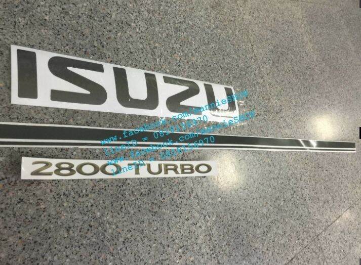 เส้นยาว-2800-turbo-สติ๊กเกอร์แบบดั้งเดิมสำหรับ-isuzu-dragon-คำว่า-isuzu-เส้นยาวติดชายล่าง-2800-turbo-ติดรถ-sticker-อีซูซุ