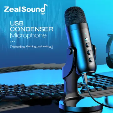 ZealSound Gaming Microphone Kit,Podcast Condenser USB Mic with Boom Arm