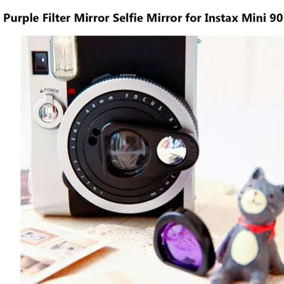 Fashion Portrait Landscape Selfie Mirror Instant Film Cameras Purple Filter Mirror Close up Lensfor Instax Mini 90