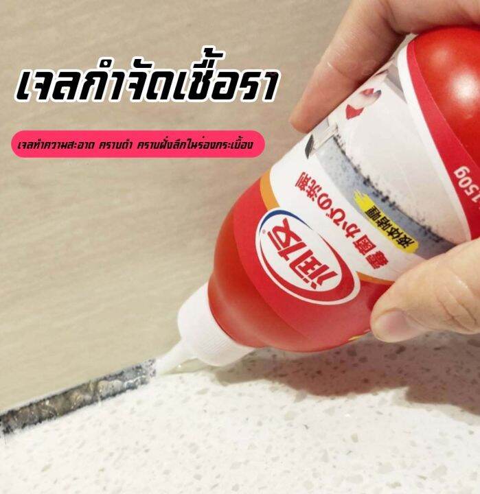 เจลกำจัดฆ่าเชื้อรา เจลทำความสะอาด คราบดำ คราบฝั่งลึกในร่องกระเบื้อง