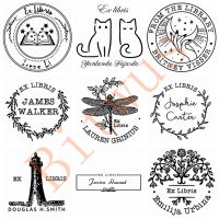 Personalized Ex Libris Stamp Custom photosensitive cat ink stamp for EXLIBRIS book Self Inking for invitation address stamp