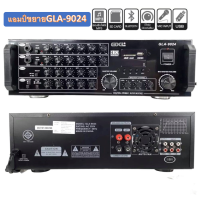 แอมป์ GXL รุ่น GLA - 9024 กำลังขับ 2×100W พาเวอร์แอมป์ขยาย แอมป์คาราโอเกะ รองรับ USBและเชื่อมต่อ บลูทูธได้