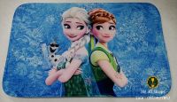 พรมเช็ดเท้า พรมเช็ดเท้าลายการ์ตูน พรมเช็ดเท้ากันลื่น  ลายแอนนา เอลซ่า (Anna &amp; Elsa) ขนาด 60 x 40 ซม.