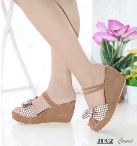 Sandal wedges murah Clearance