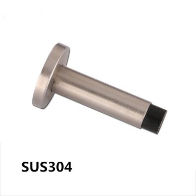 SUS304 Silicone Rubber Door Stopper Door Holder Stainless Steel Door Bumper Door Protector Wall Protector Holder for Glass Door Door Hardware Locks