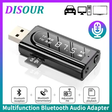 Bluetooth Transmitter Receiver - V5.3 Bluetooth Audio Receiver w/Display &  Knob, 3.5mm AUX RCA Wireless Audio Adapter for Home  Stereo/Headphone/Speaker/TV/PC/Car, Support TF Card/U Disk Music Play 