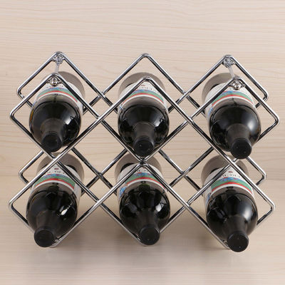 Iron Frame Wine Bottle Holders Creative Practical Collapsible Living Room Decorative Cabinet Red Wine Display Storage Racks